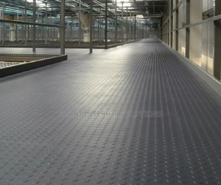 Grey Anti-Slip Coin Carpet