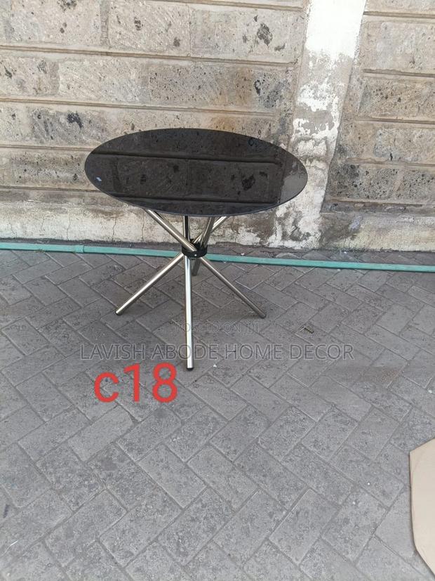 Tempered Glass Small Dining Table - Black