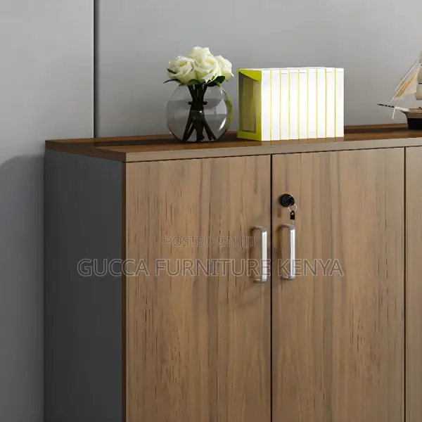 Cabinets:Wooden Lateral 3-Wide Pedestal Office Cabinet