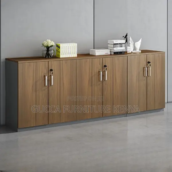 Cabinets:Wooden Lateral 3-Wide Pedestal Office Cabinet