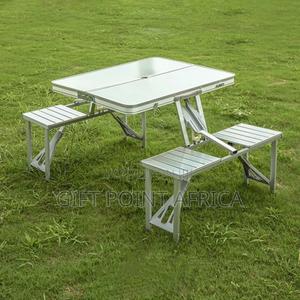 Aluminum Picnic Portable Foldable Camping Table and Chairs - thumbnail 2