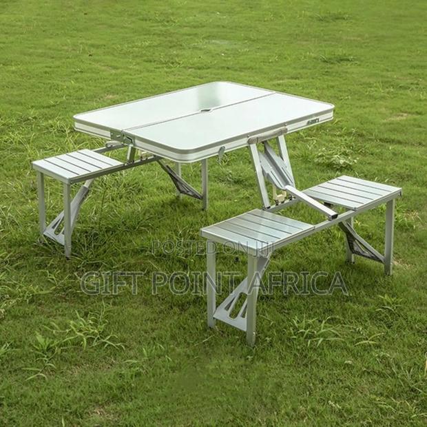 Aluminum Picnic Portable Foldable Camping Table and Chairs - main view