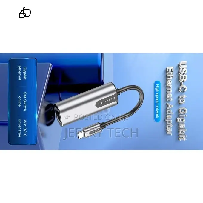 Vention Usb-C to 100m Ethernet Adapter 0.15m Black