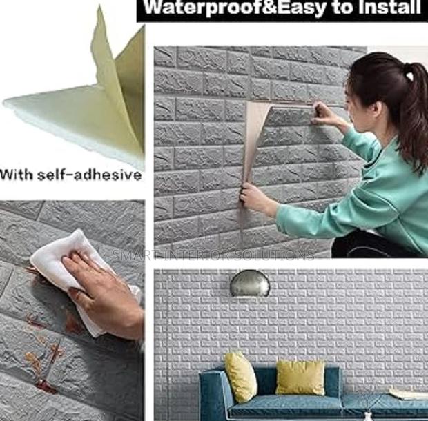 Grey Adhesive 3d Foam Panel
