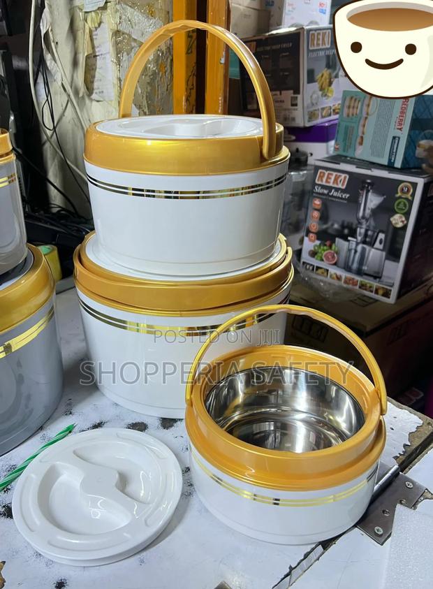 3 Hotpots Plus Lids- White - main view