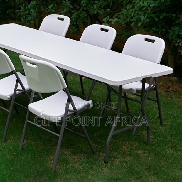 White Folding Chairs - main view