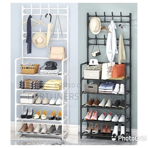All-in-1 5 Layer Shoe Rack/Coat Rack/Cap Hanger