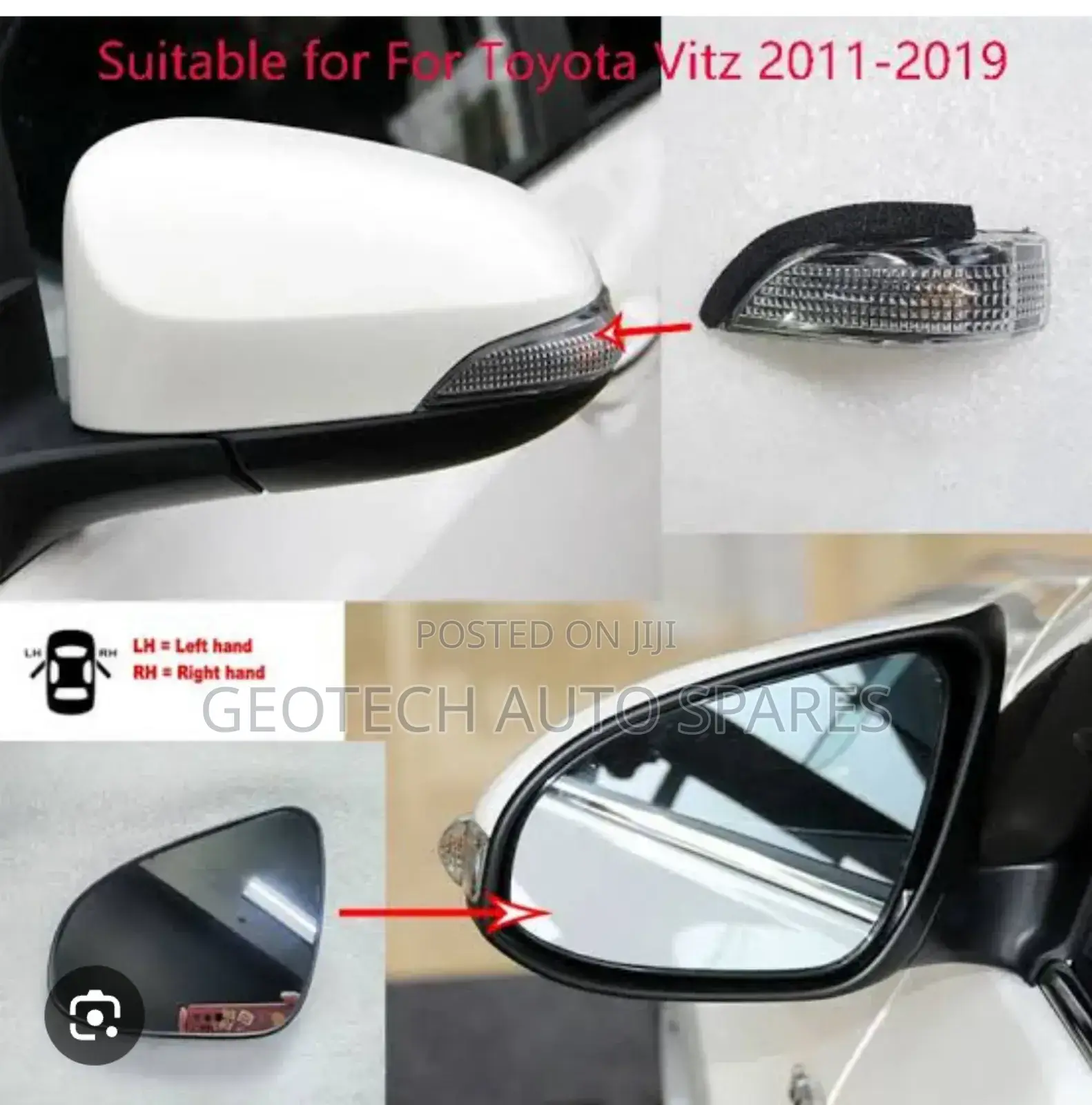 Toyota Vitz Side Mirror Lens/ Glass
