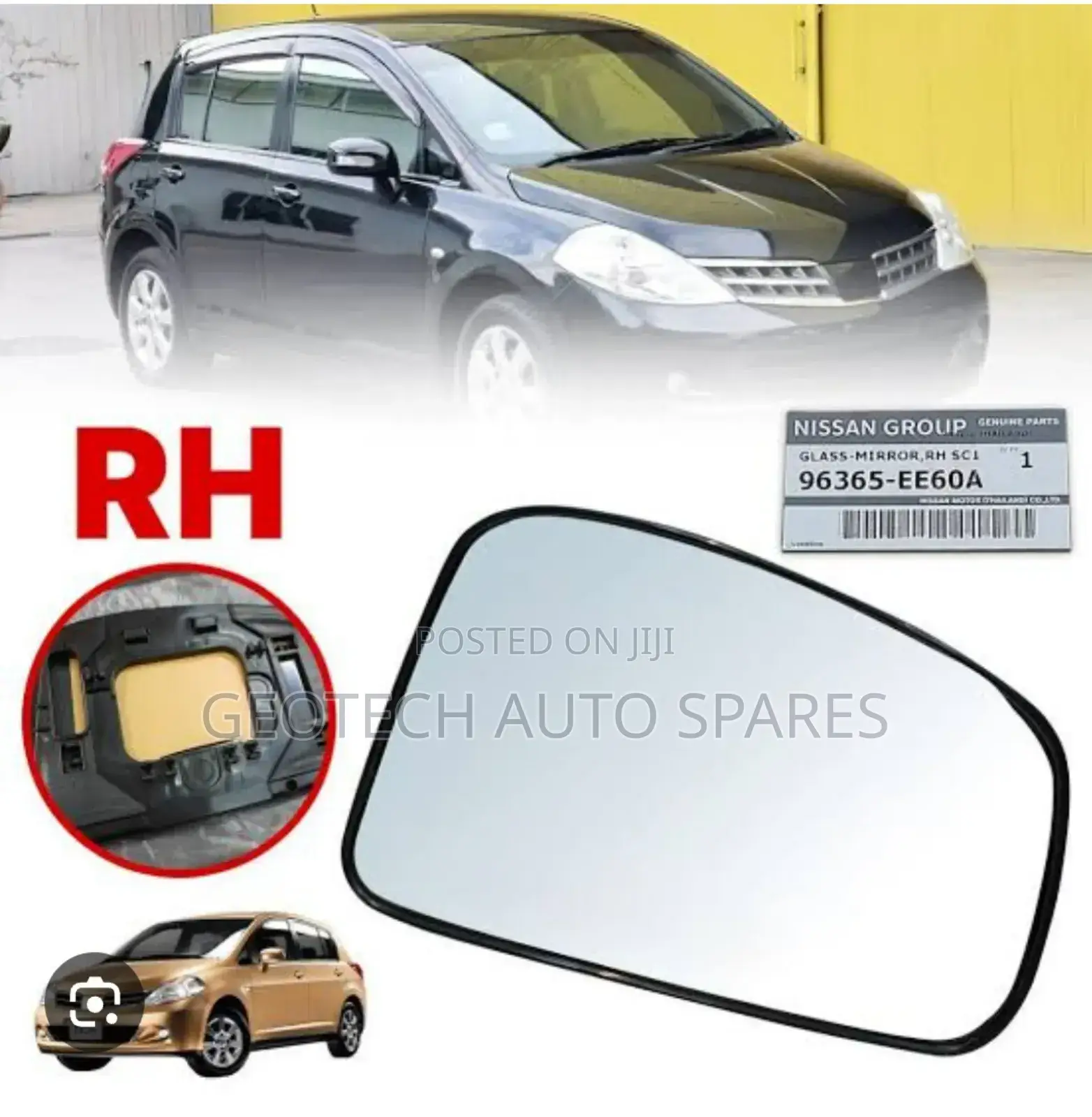 Nissan Note Sidemirror Lens / Glass