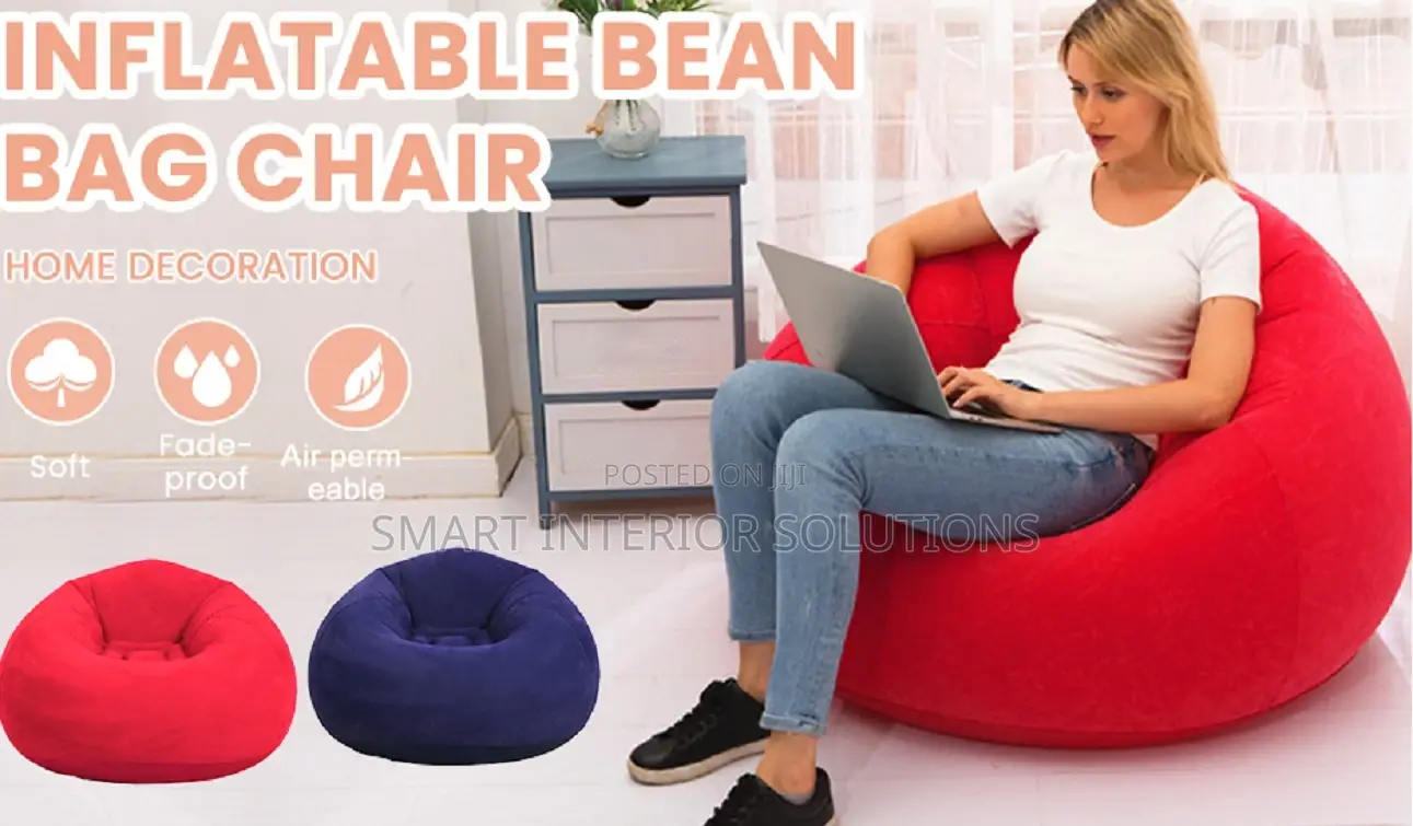 Inflatable Sofa/ Bean Bag = Free Pump