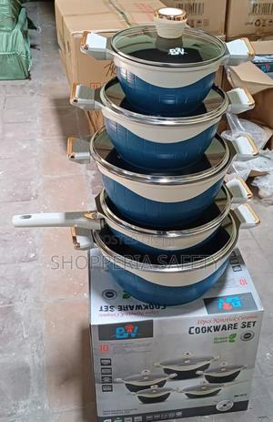 10 PCS Heavy Bv Ceramic Cookware Set- Blue - main view