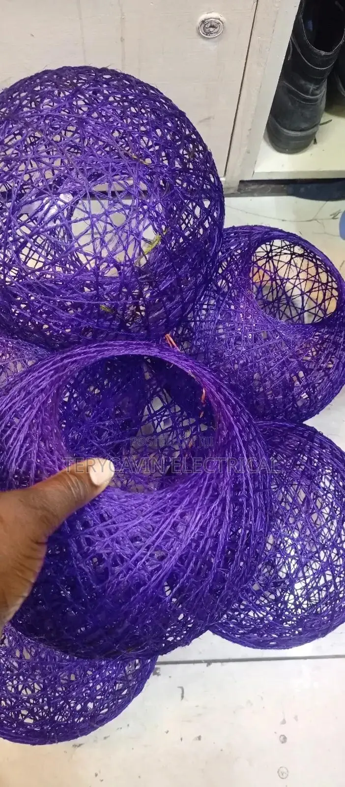 Dark Purple Hanging Lamp Shades
