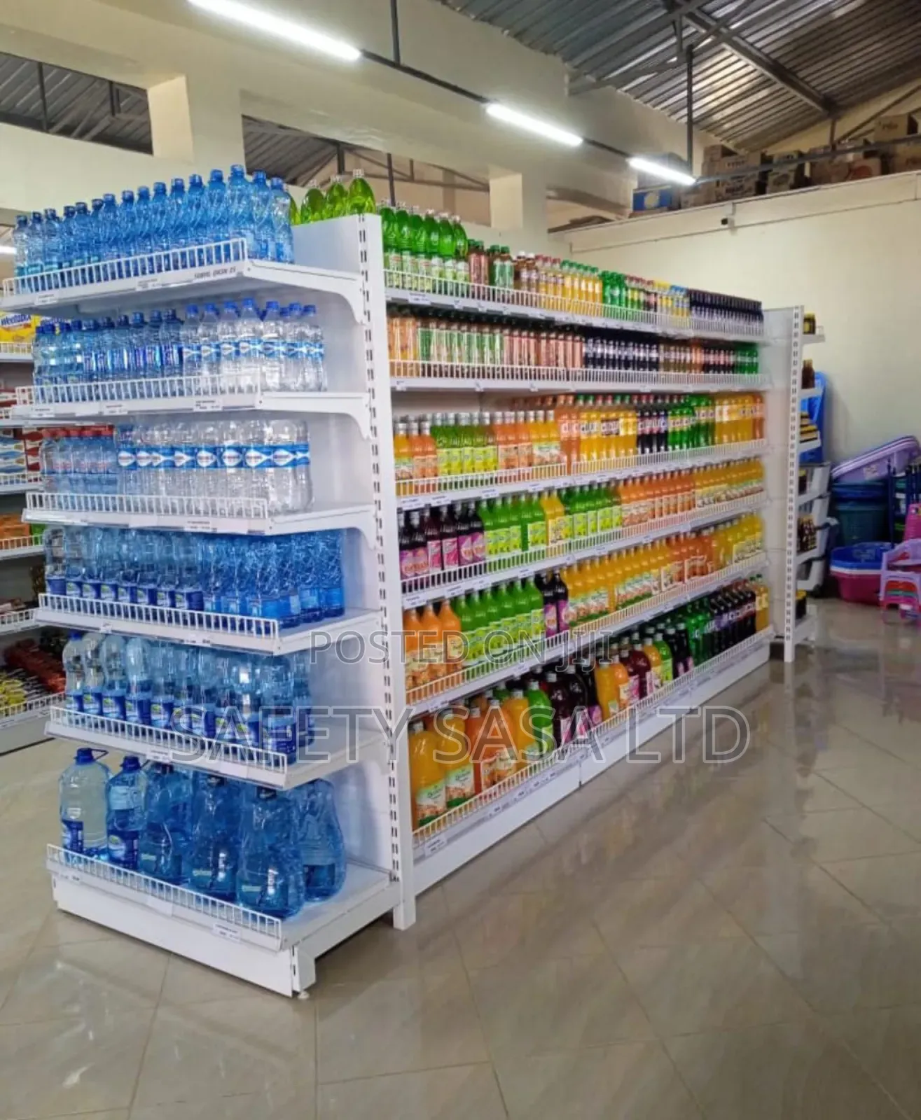 Single Sidedshelf Supermarket Shelves / Retail Light Load Shelves