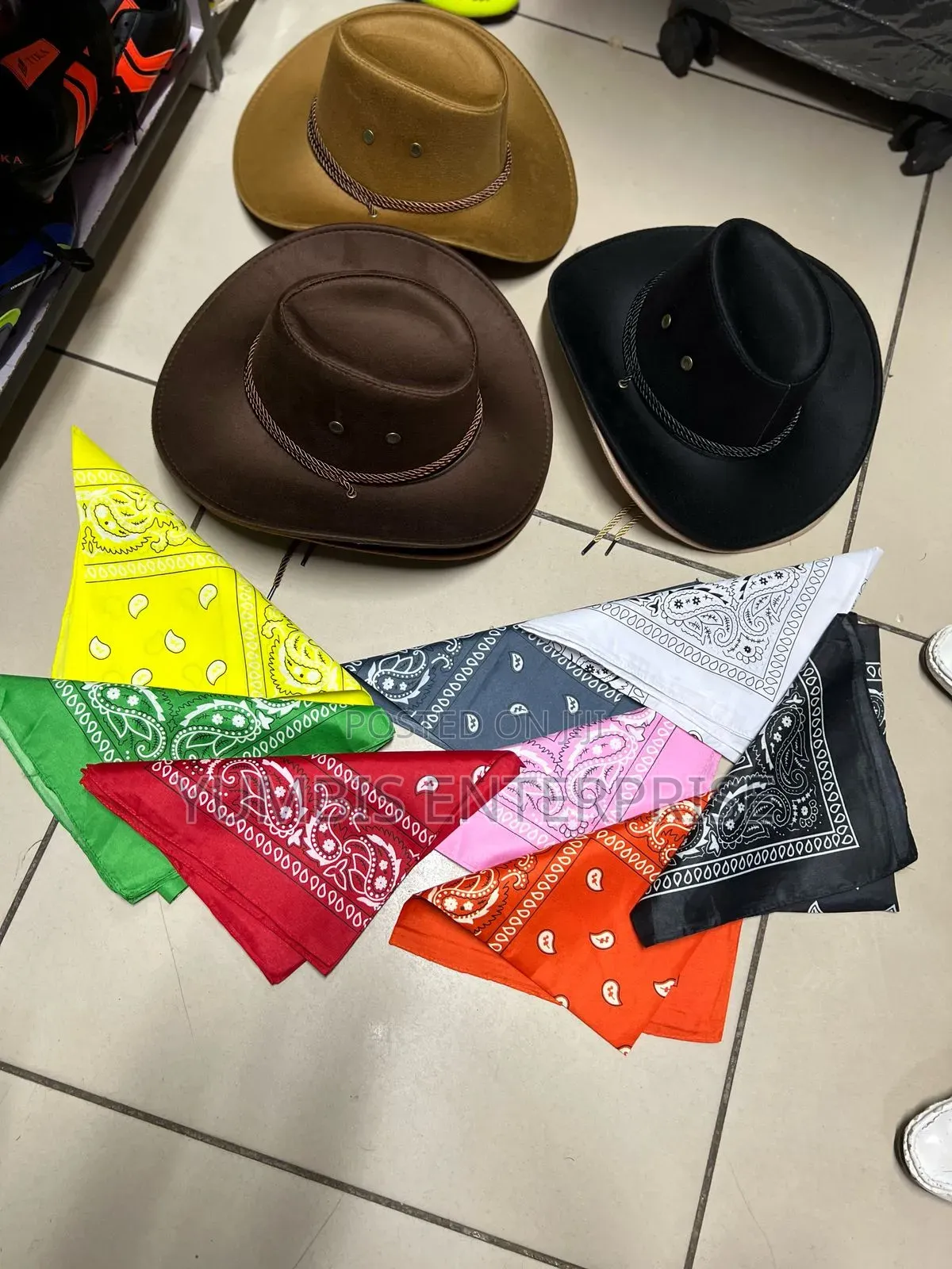 Cowboy/Cowgirl Hats With Bandana Combo at 700 KSH Only