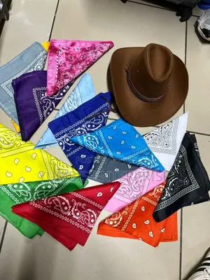 Brown Cowboy Hats:With Bandana Set at 700 KSH