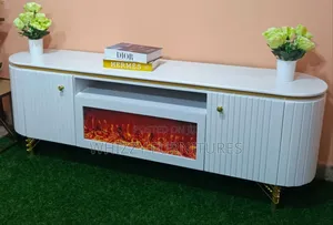 Tv Stand (With Fireplace)