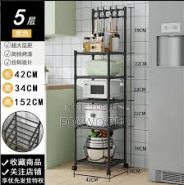 Metallic 5 Layer Simple Storage Rack - thumbnail 5