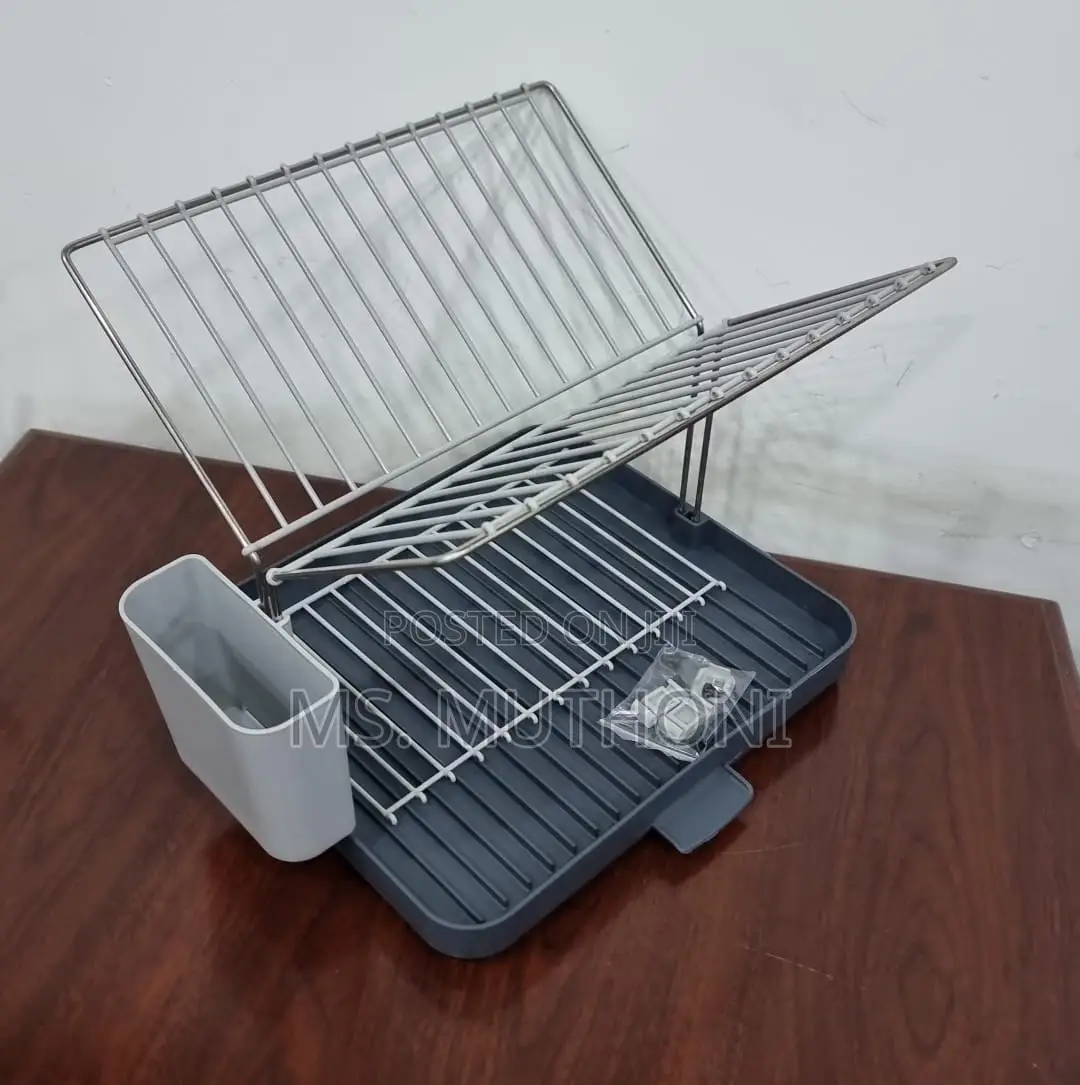 2 Tier Self Draining Dish Drainer Rack