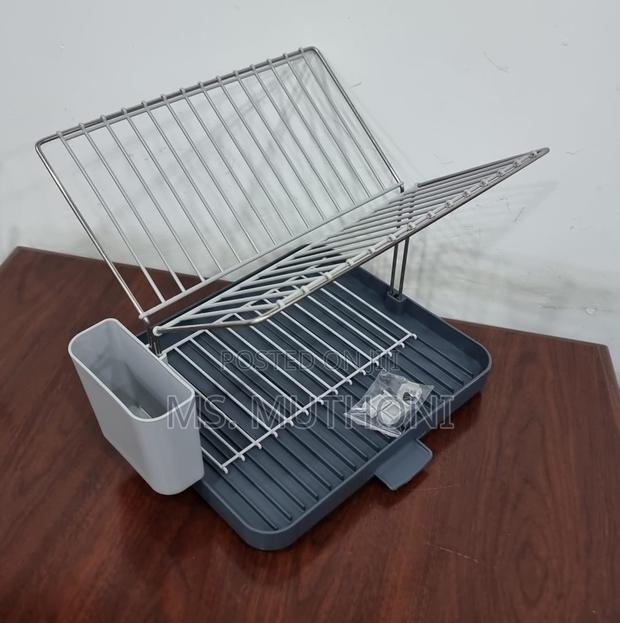 2 Tier Self Draining Dish Drainer Rack - thumbnail 4