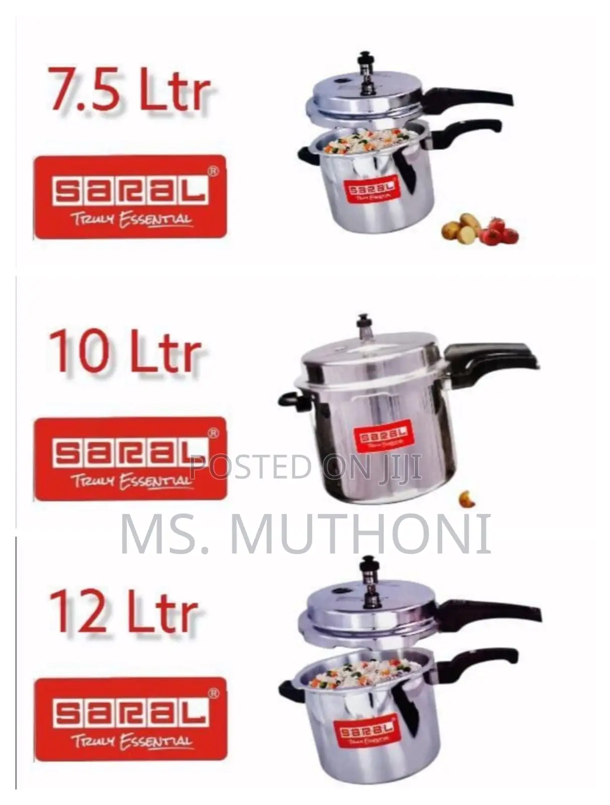 Heavy Duty Saral Aluminum Pressure Cookers