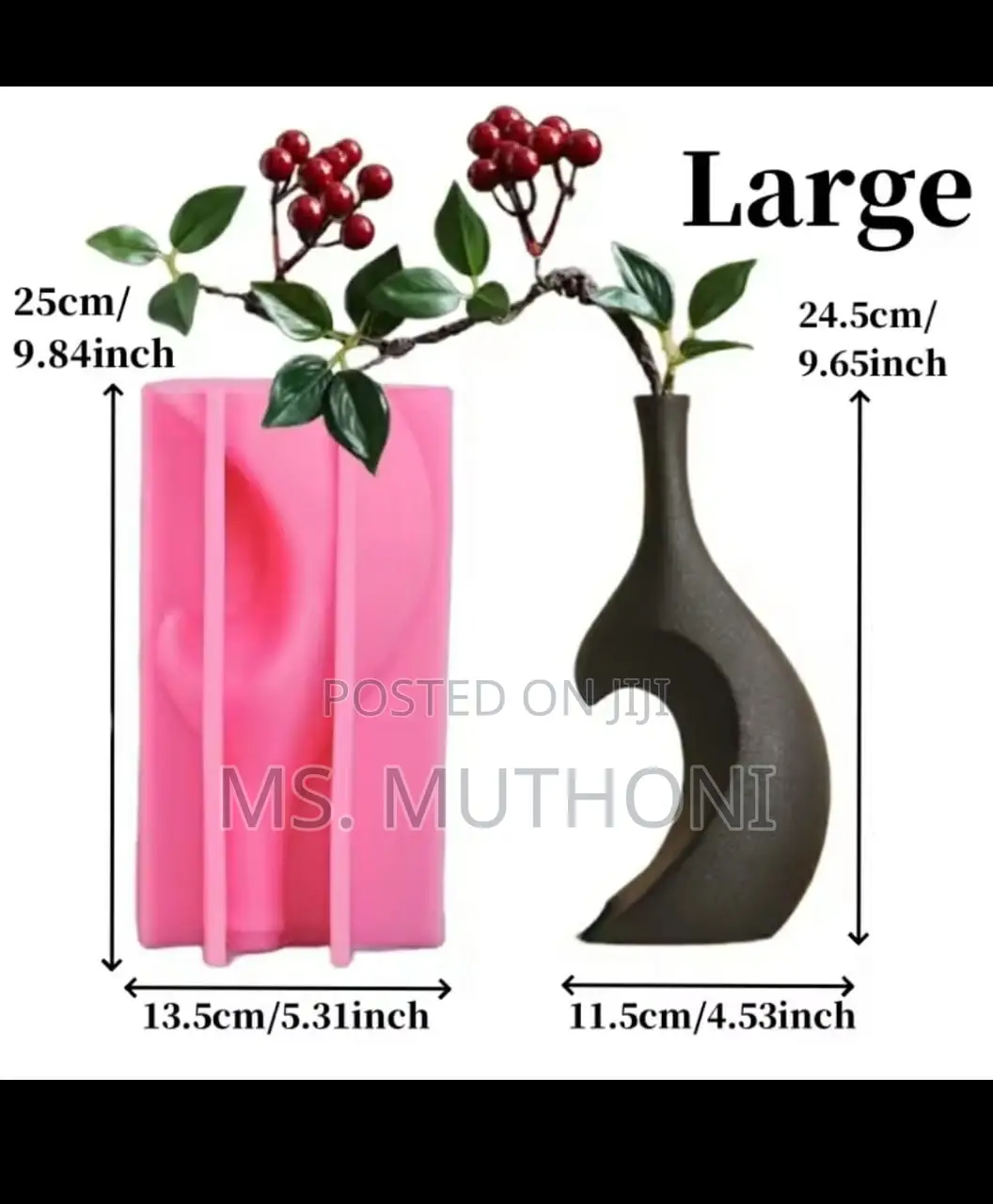 White Large Hollow Heart Vase Resin Now Available *