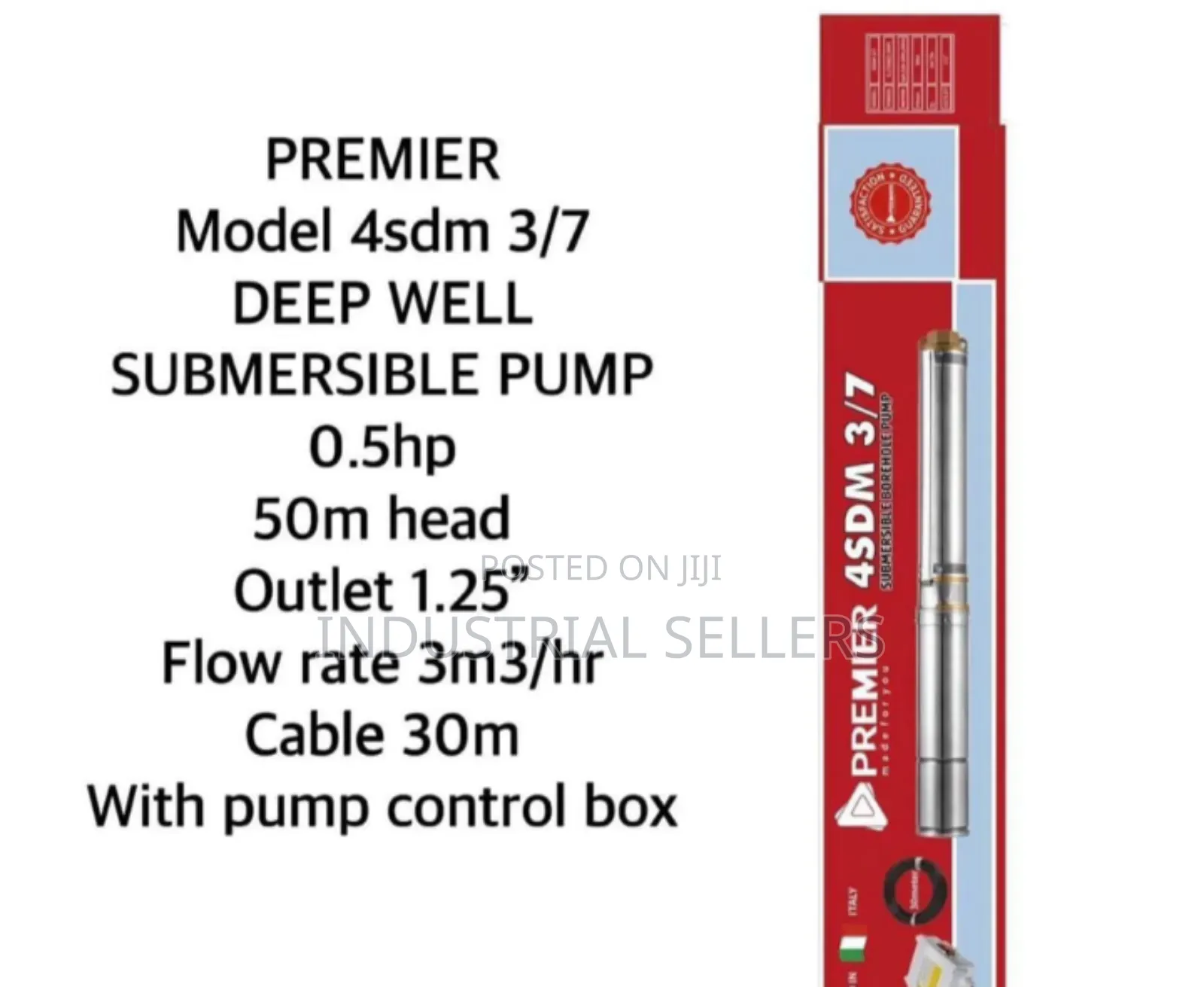 Premier 0.5hp Submersible Water Pump