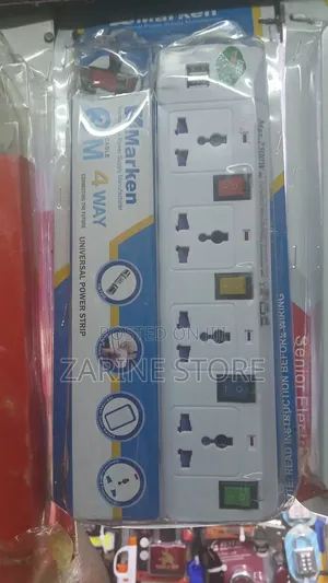 Marken 4 Ways Extension Cable Corded 3 Metres 2 Usb Port