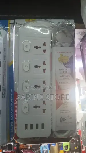 Power Extension Cable 4 Ways 4 Usb Port Surge Protection