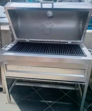 Closed Stainless Steel Charcoal Grill