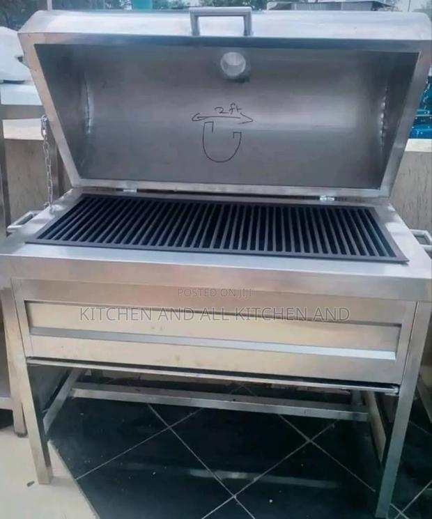 Closed Stainless Steel Charcoal Grill