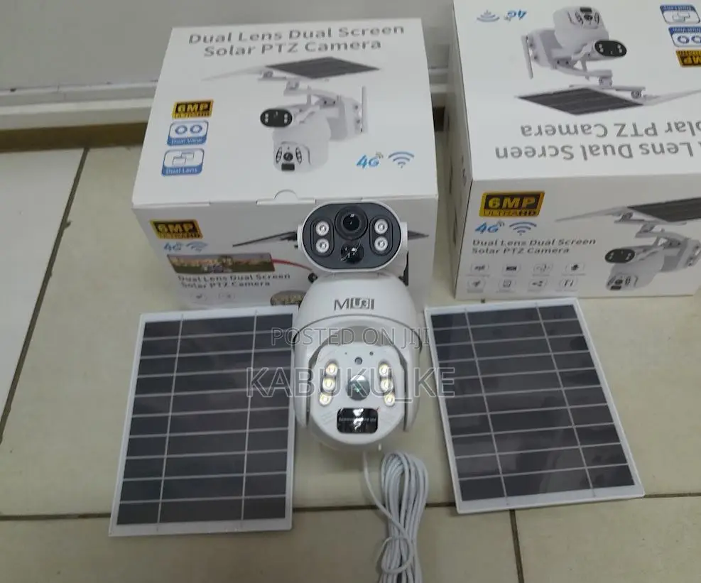 6mp Dual Lens 4g Sim Outdoor CCTV Solar Camera