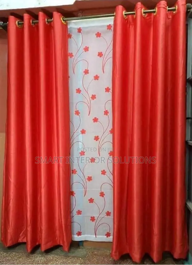 Orange Cotton Curtains