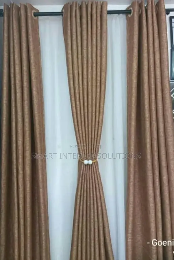 Brown Linen Curtains