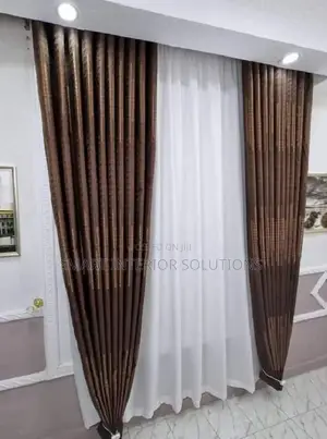 Affordable Brown Printed Curtains