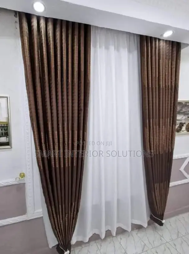 Affordable Brown Printed Curtains