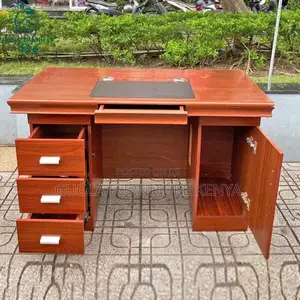 Office Tables: 140cm Leather Cladding Director's Table