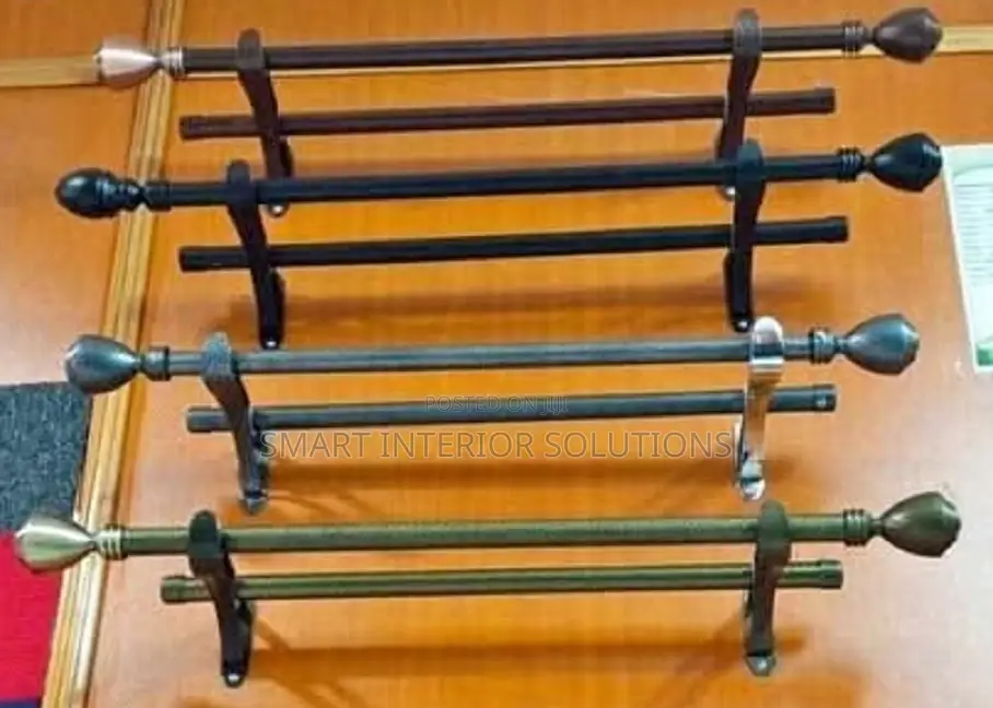Durable Powder-Coated Curtain Rods