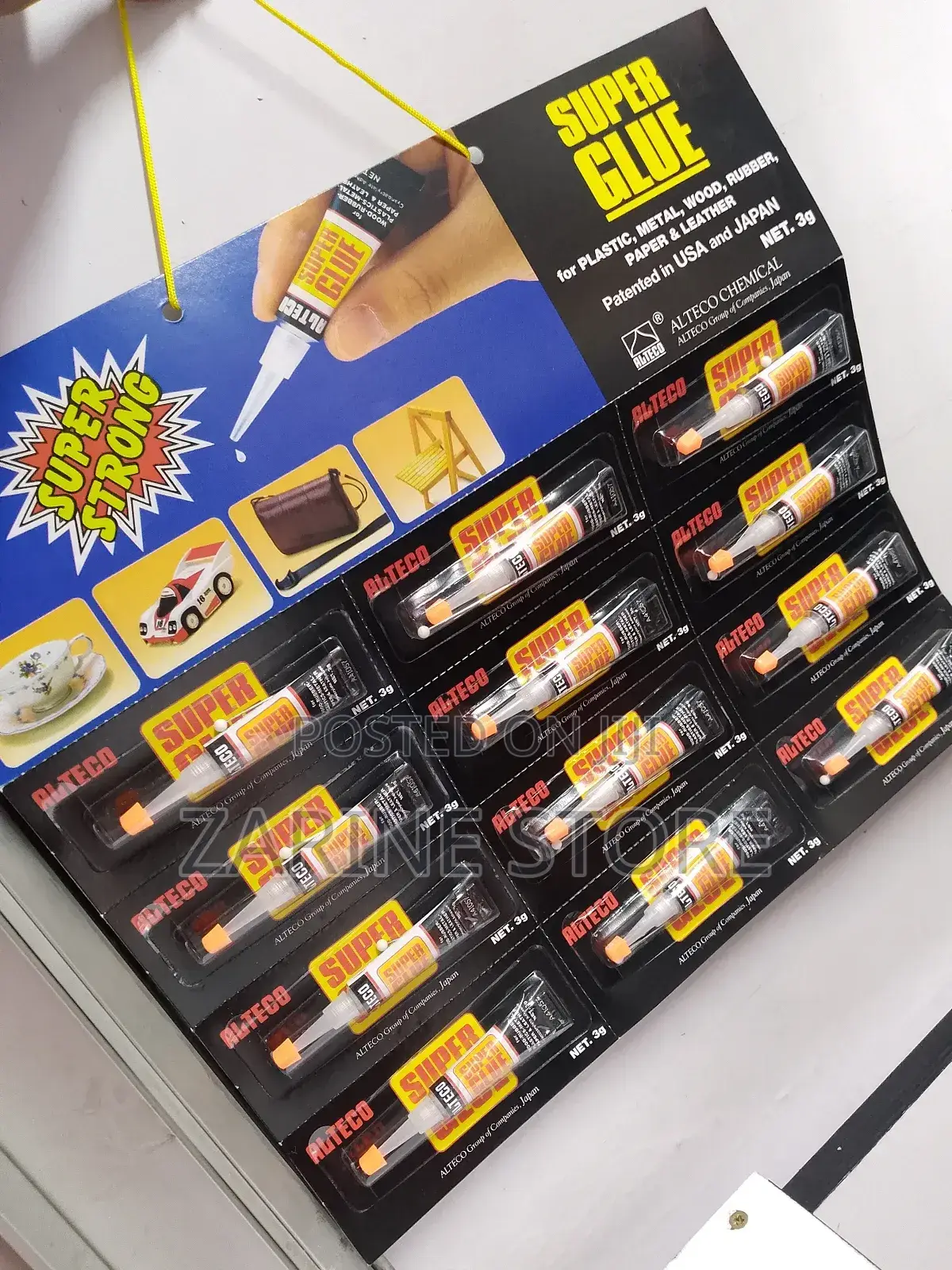 12 Pieces Super Glue for Metals, Woods, Rubbers, Plastics