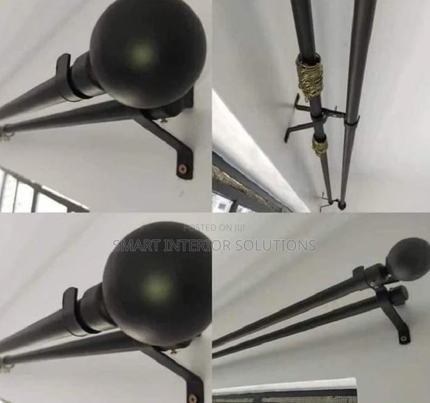 Black Jua Kali Curtain Rod