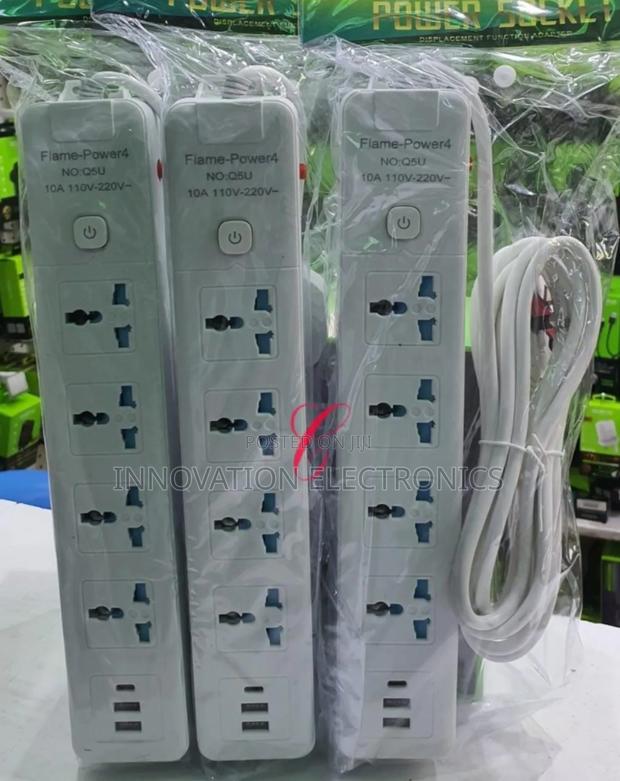 4 Way Extension With Usb Charging Ports and 3m Cable