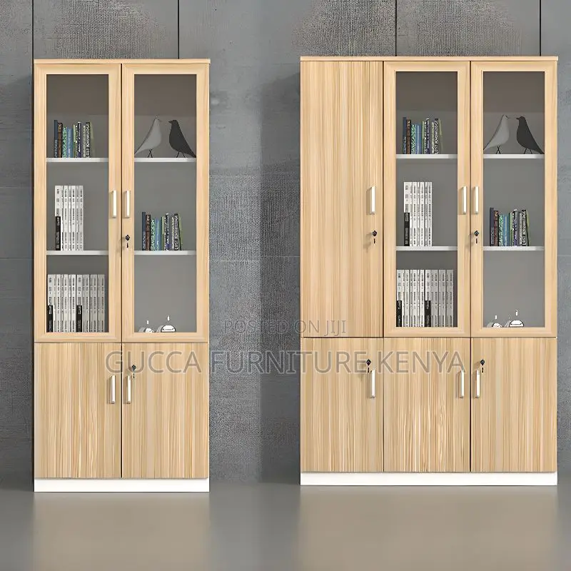 Cabinets: Office Console Cabinet 3-Door Wooden
