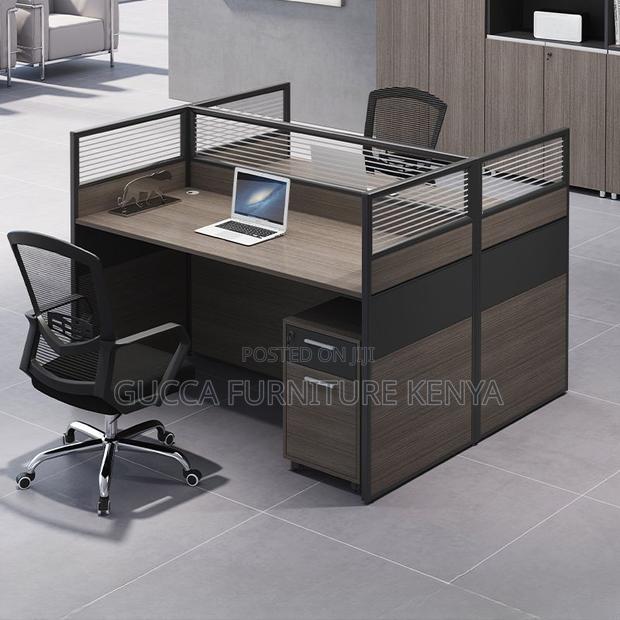 Workstations: Square 2-Seater Office Furniture Set - thumbnail 7