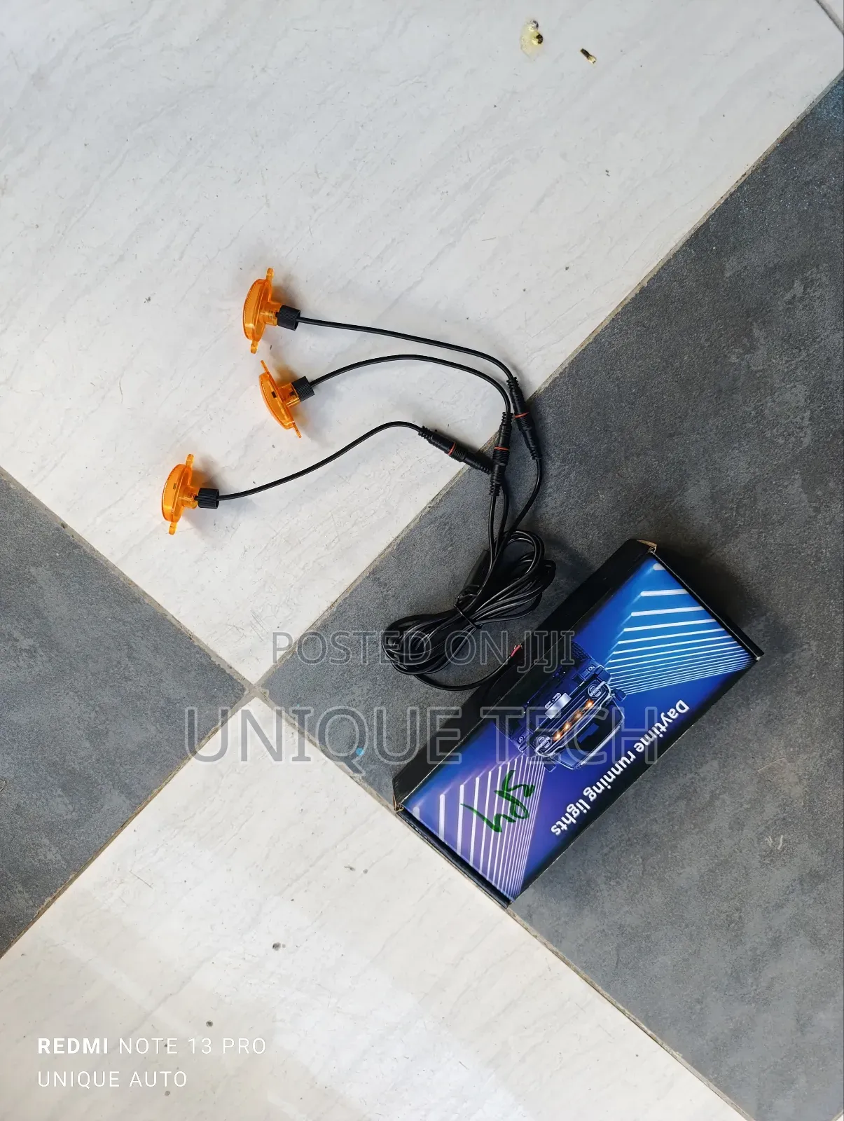 High-Visibility 3pc Yellow Car Grille Lights