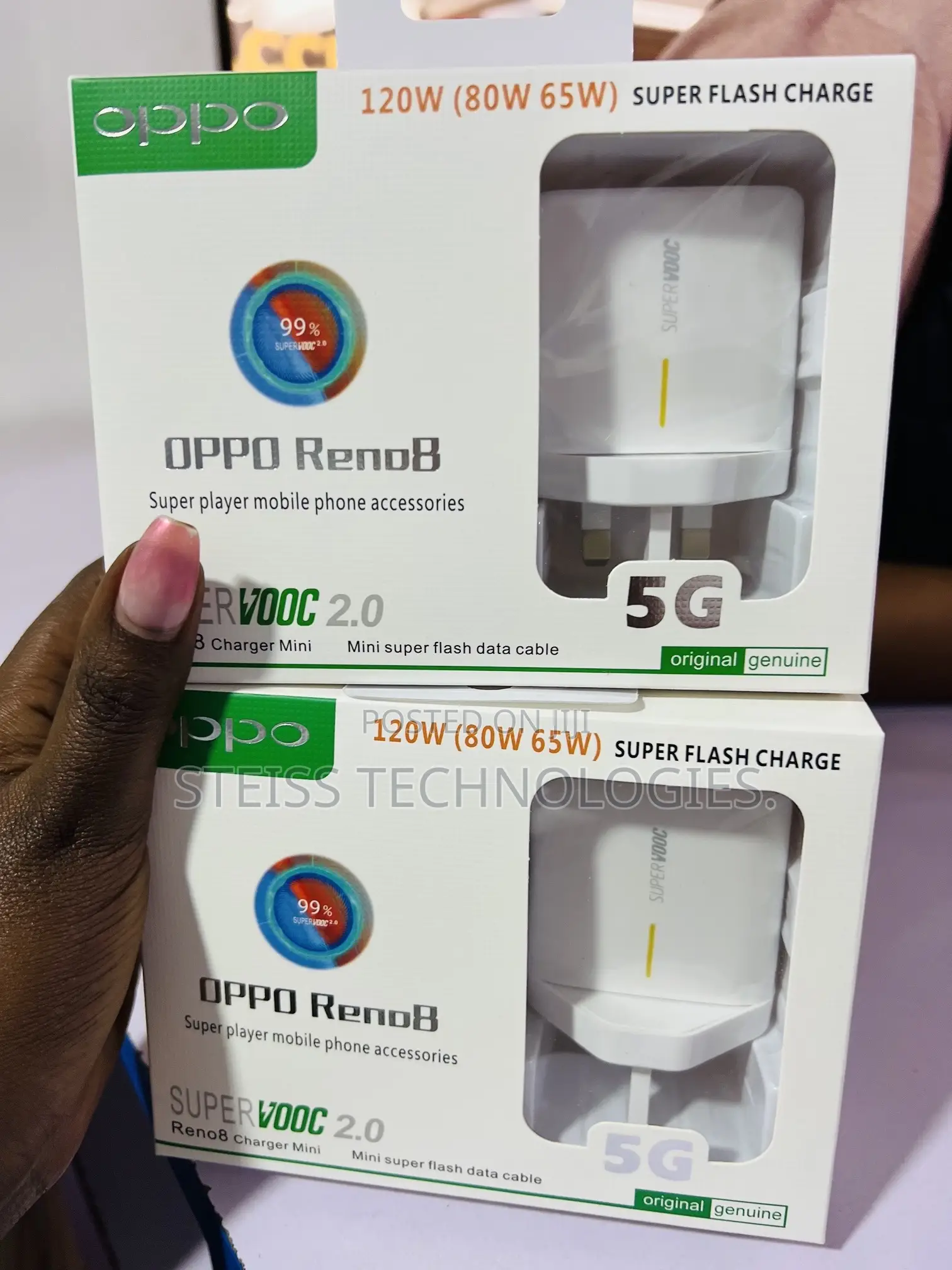 Supervooc Oppo Reno Type C Chargers