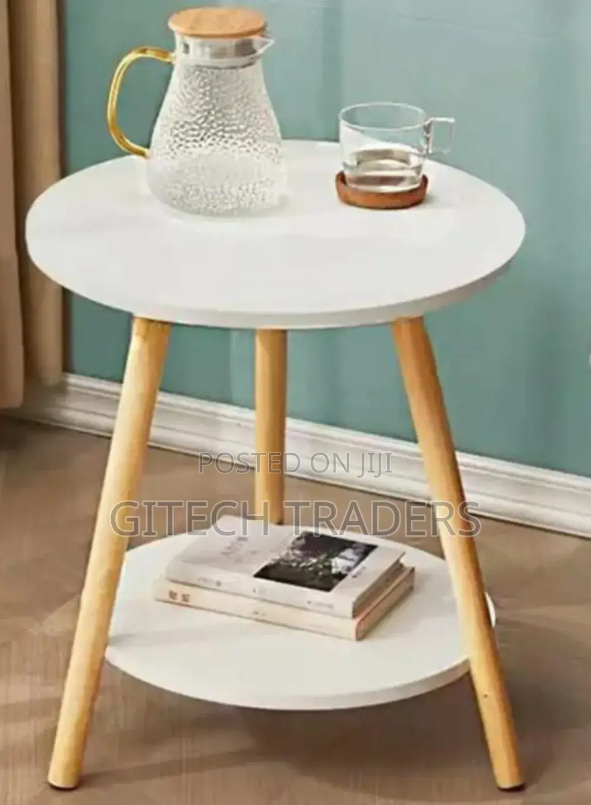 Double Top 3 Legged Cute Marble Table