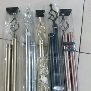 Black Imported Curtain Rods Available