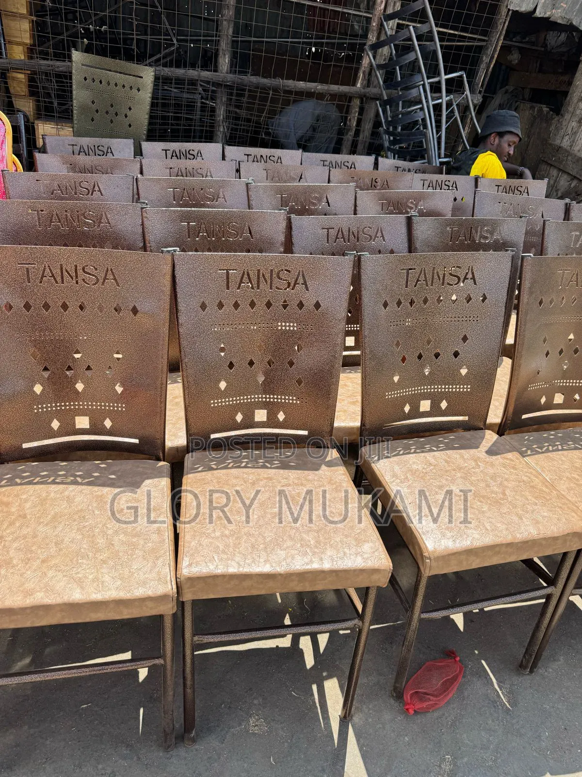 Copper Coated Restaurants And Bar Low Chairs