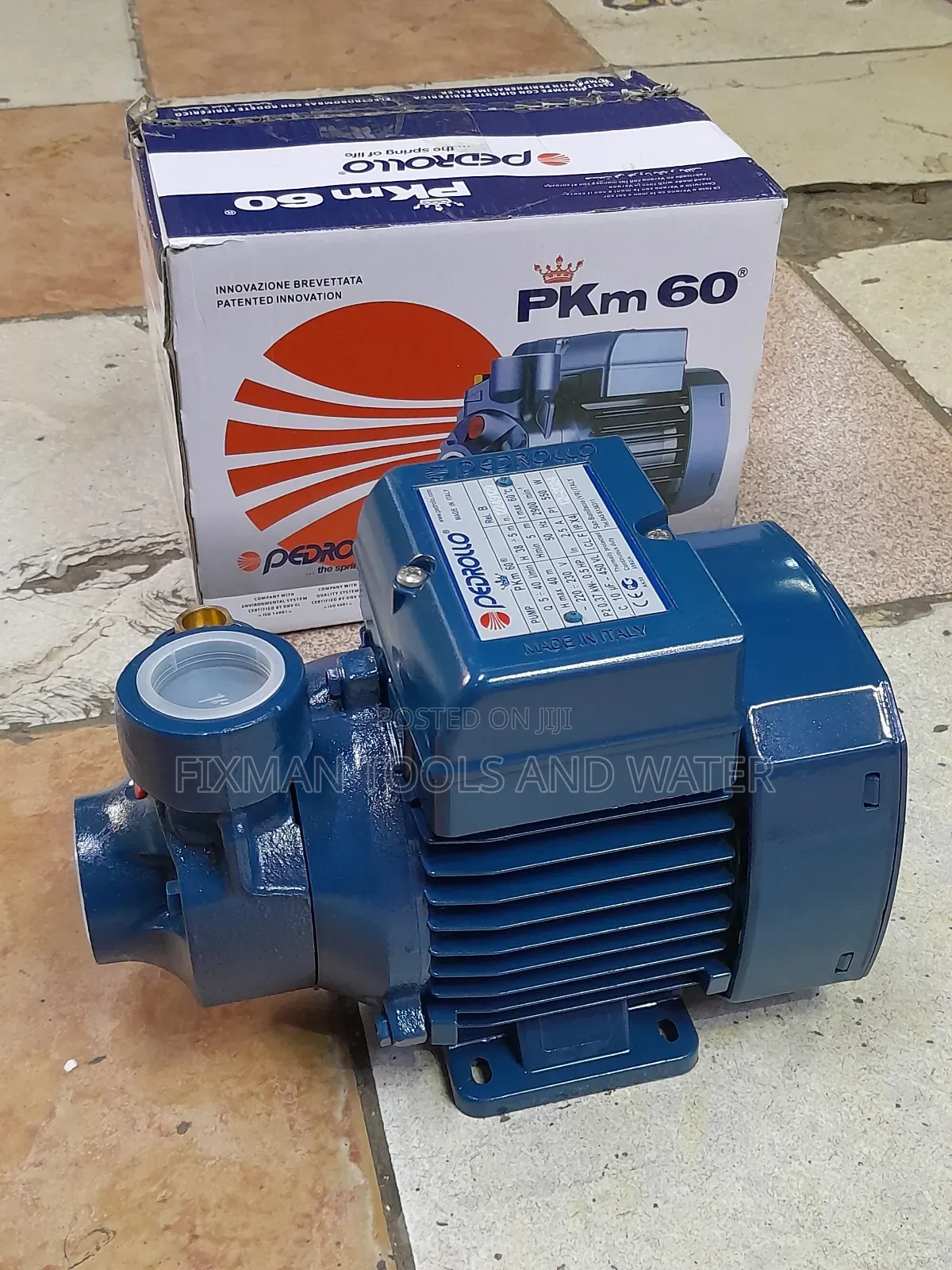 Silent Pedrollo Water Pump 0.5 Hp 38m Head Set