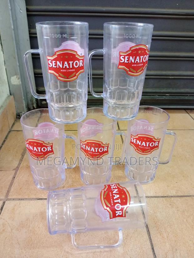 6pc Keg Beer Mug Capacity 1000ml/Acrylic Keg Mug 1.0litre - thumbnail 2