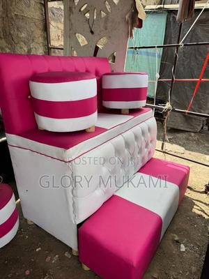 Pink White Pedicure Chairs - thumbnail 2